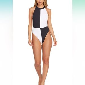 Urban Outfitters - Volcom Women's Simply Rib high-neck One Piece Swimsuit